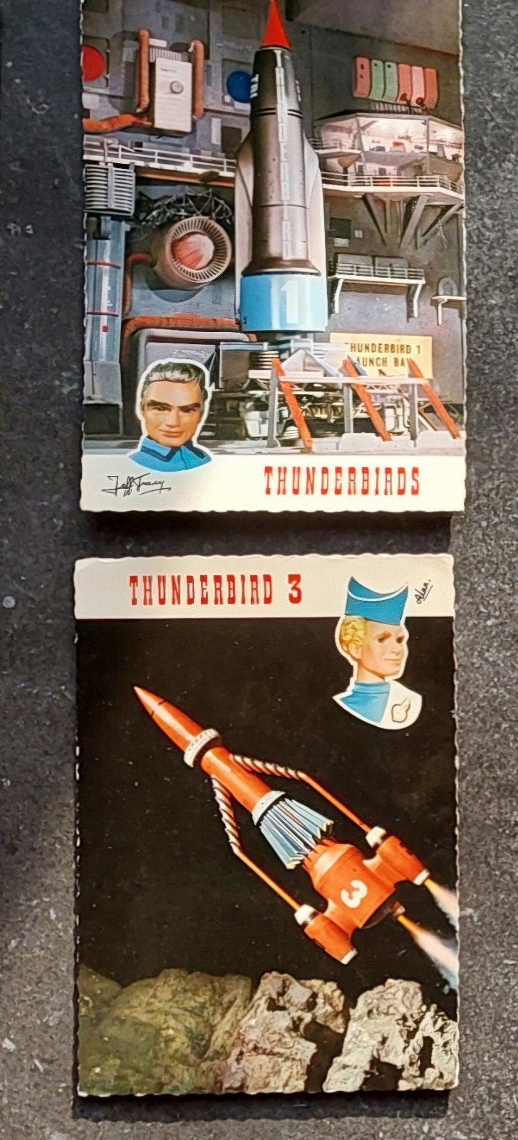Thunderbirds kaart (2 stuks), Verzamelen, Ophalen of Verzenden, Zo goed als nieuw