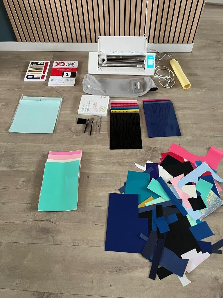 Silhouette Cameo 2, hittepers, materiaal, Ophalen, Gebruikt, Machine, Wit