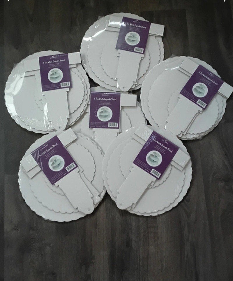 6 stuks Cupcake standaard 3 lagen wit, Bakvorm, Info@jmk.nl, 321eu, Taarten of Cupcakes