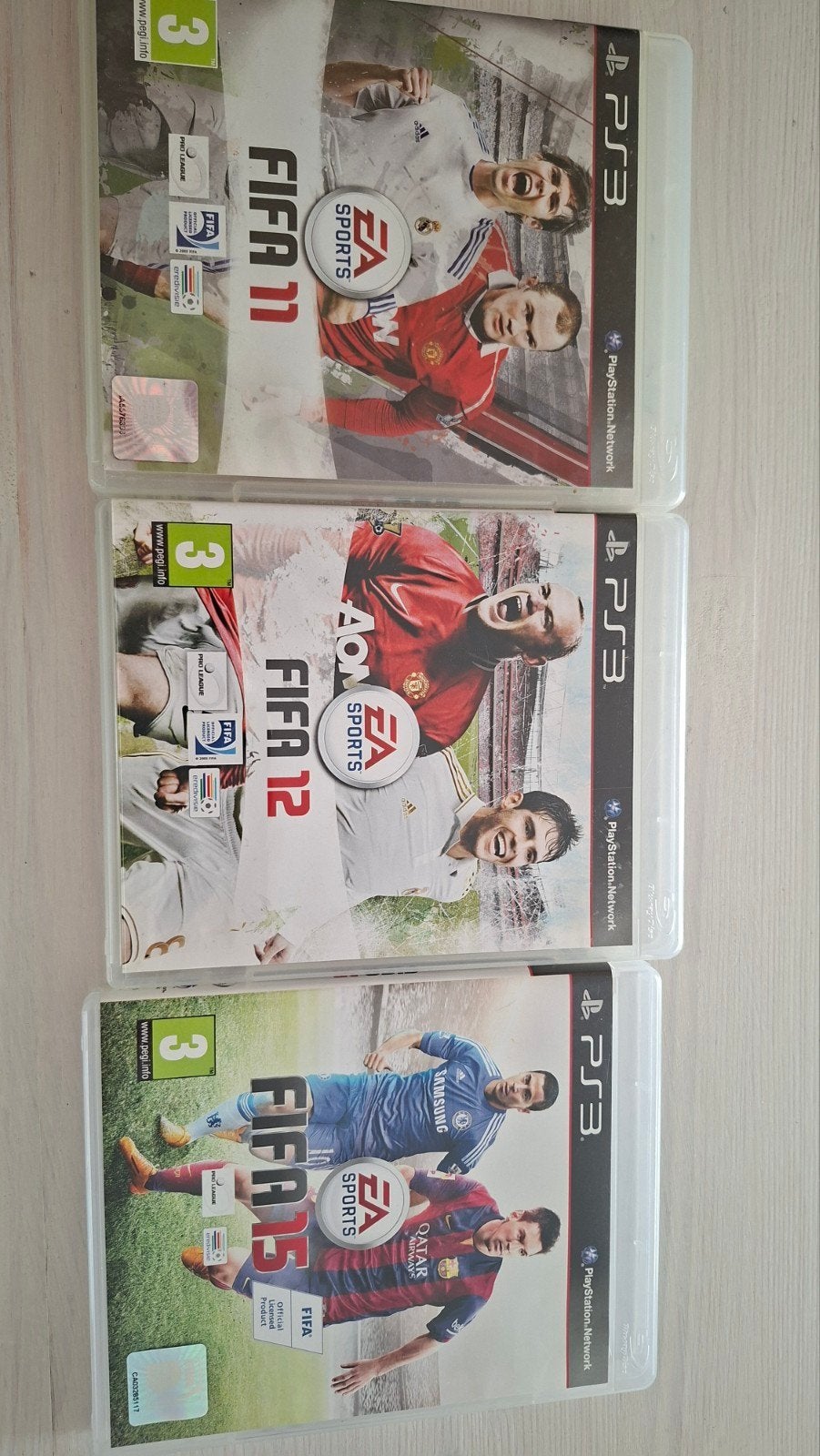 FIFA 11, 12 en 15 voor PlayStation 3 - Voetbalgames, Ophalen, Gebruikt, Eén computer, Sport
