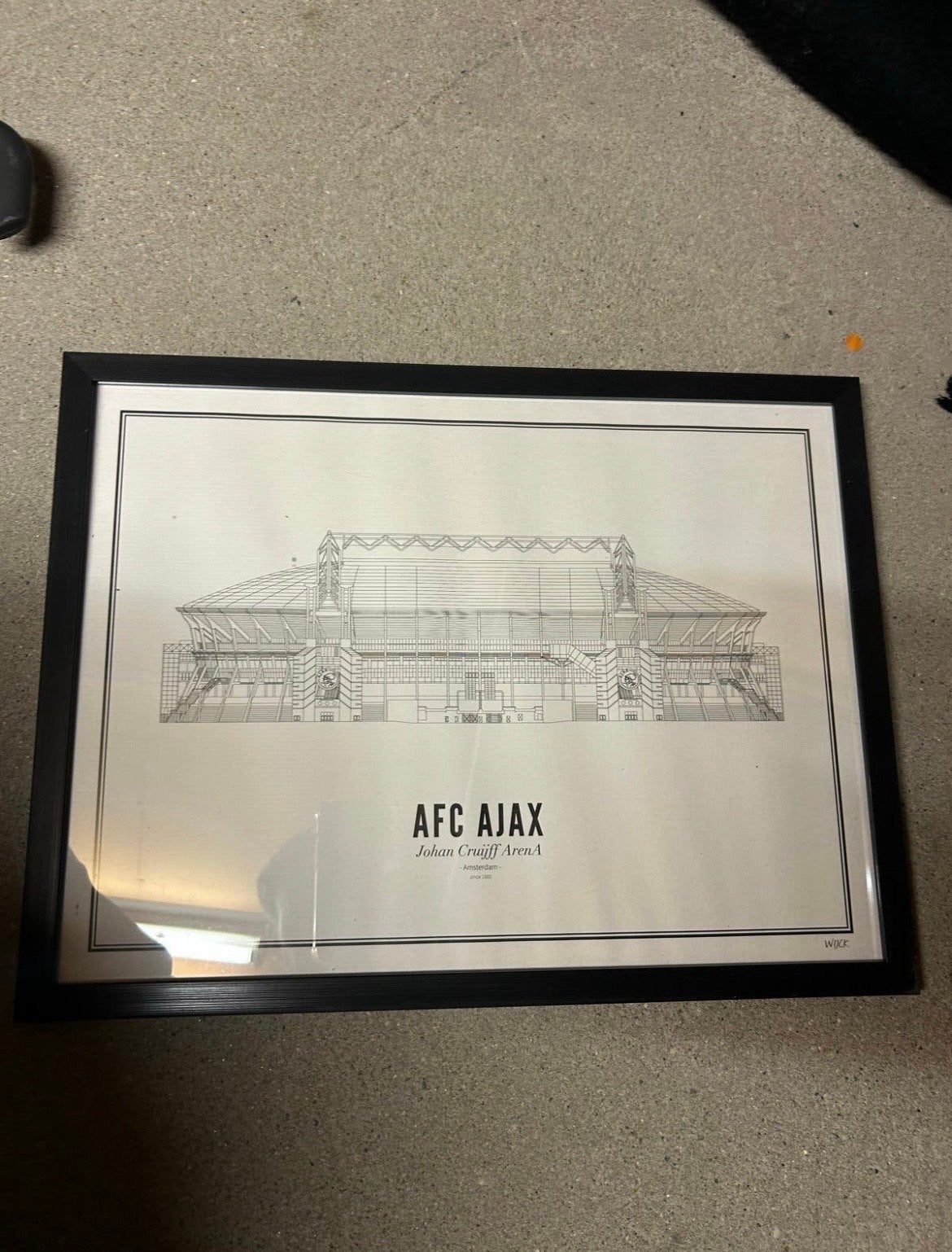 Ingelijste tekening Johan Cruijff Arena - AFC Ajax, Ophalen, Tekening, Potloodtekening, Ingelijst