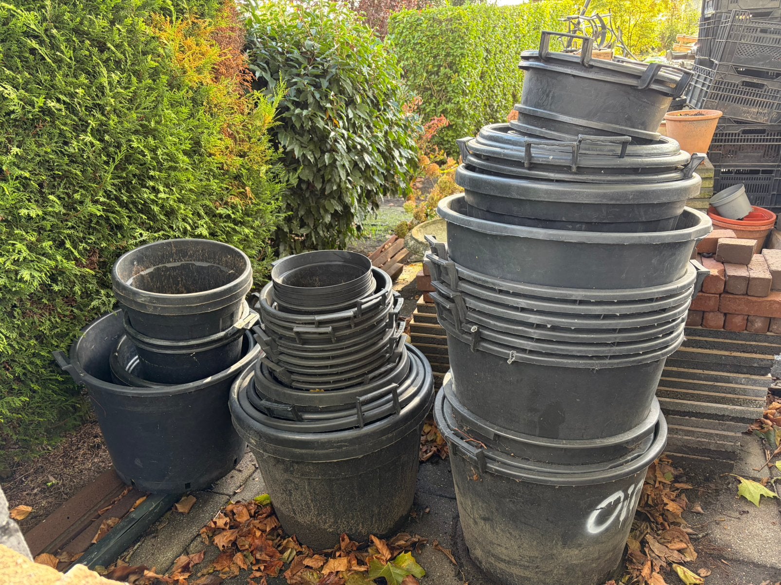Plantcontainers, Ophalen, Kunststof, Gebruikt, Rond