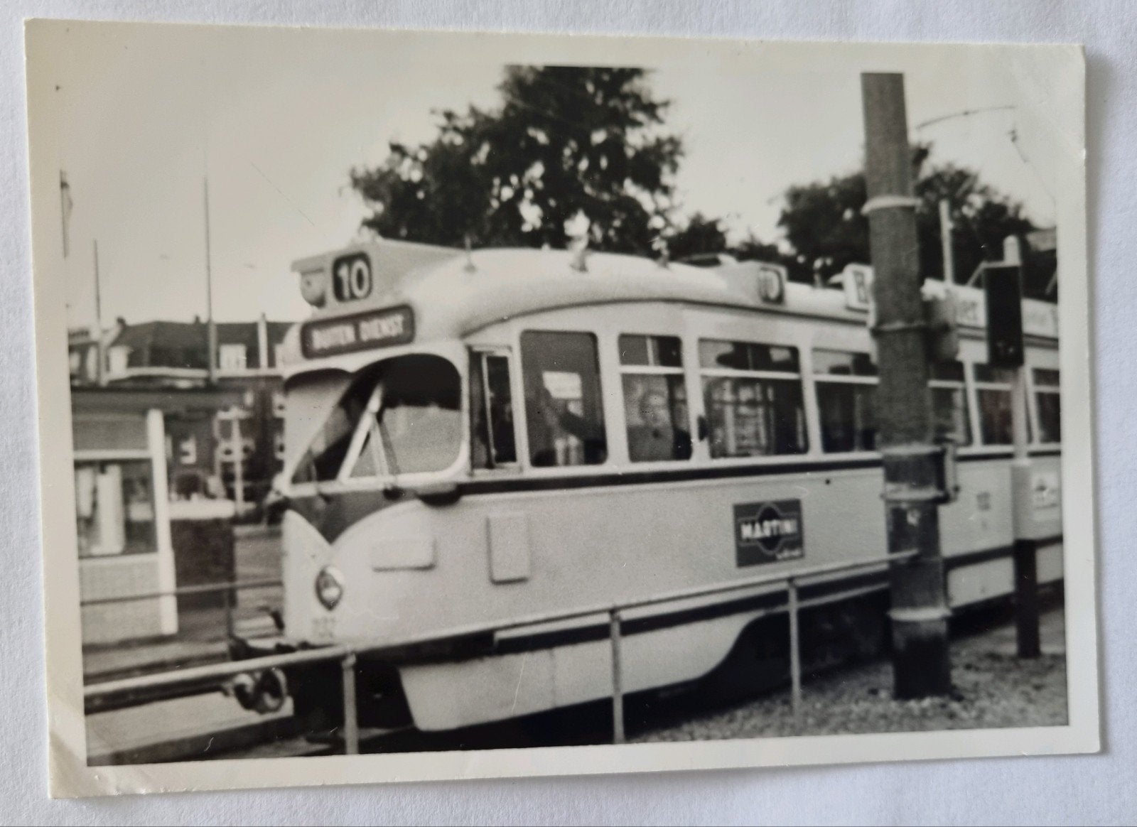 Foto HTM tram lijn 10 Station Voorburg, Ophalen of Verzenden, 1960 tot 1980, Zuid-Holland