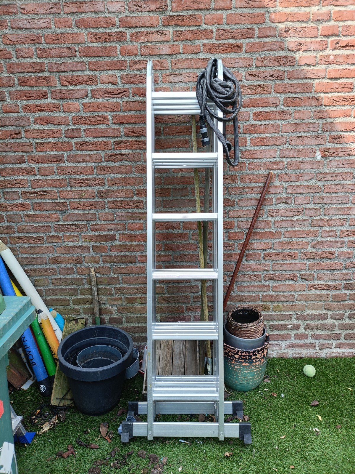 Vouwladder 4x6 treden, Doe-het-zelf en Verbouw, Ladders en Trappen, Ophalen, Gebruikt, Ladder, Opvouwbaar of Inschuifbaar