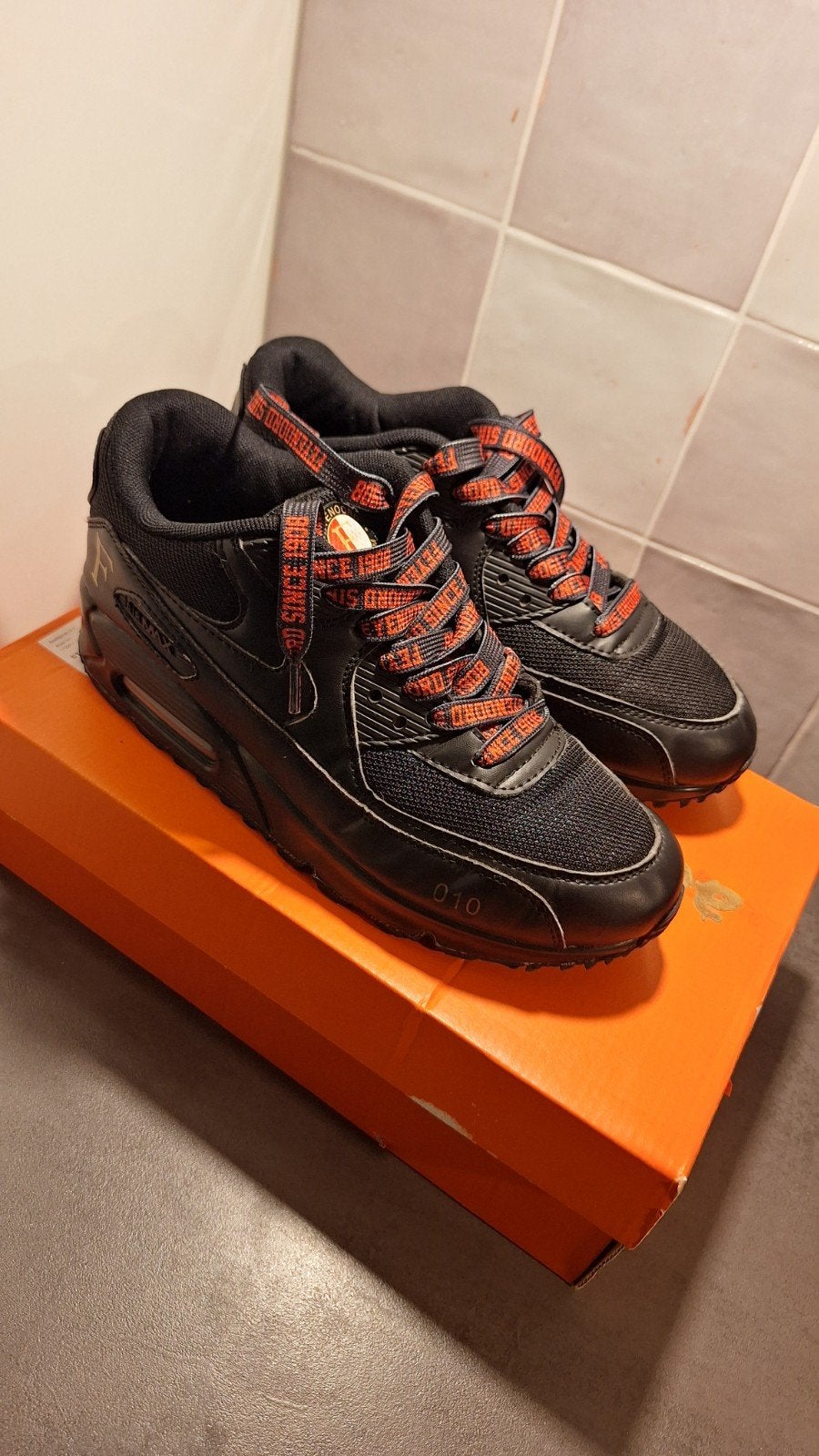Unieke Custommade Feyenoord  nike air max, Zwart, Nike, Ophalen of Verzenden, Sneakers of Gympen