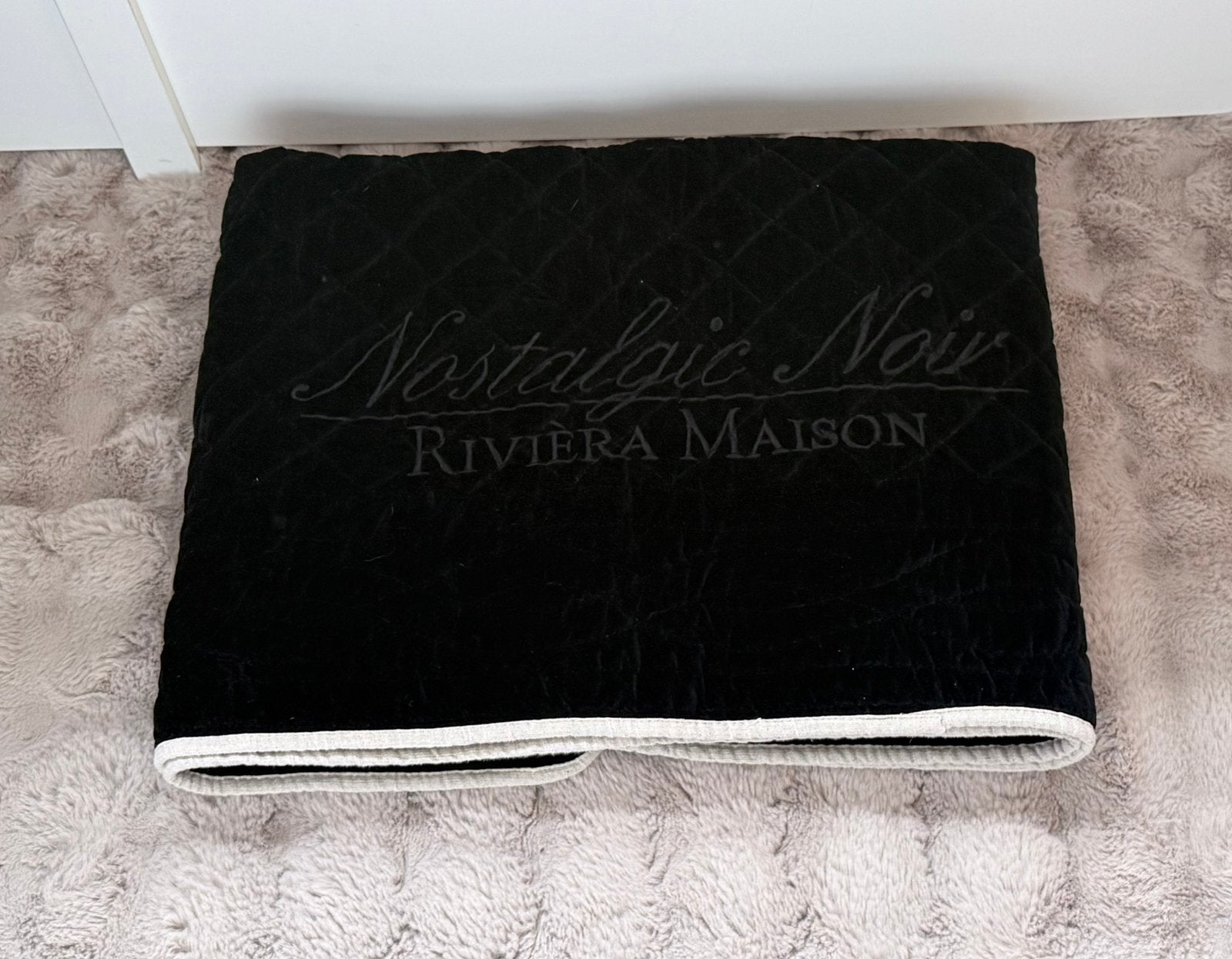 Nieuw: Riviera Maison Sprei Plaid Deken 180x130cm velours, Ophalen of Verzenden, Zo goed als nieuw