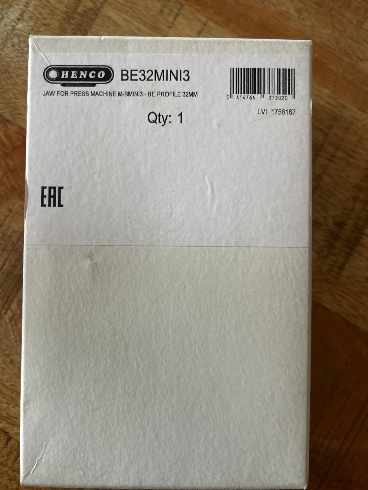 Henco BE32MINI3 persbek 32mm voor persmachine, Ophalen of Verzenden, Nieuw
