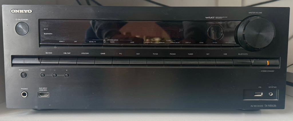Onkyo TX-NR636 AV Receiver met 2 vloerstaande speakers, Ophalen, Gebruikt, 120 watt of meer, Onkyo
