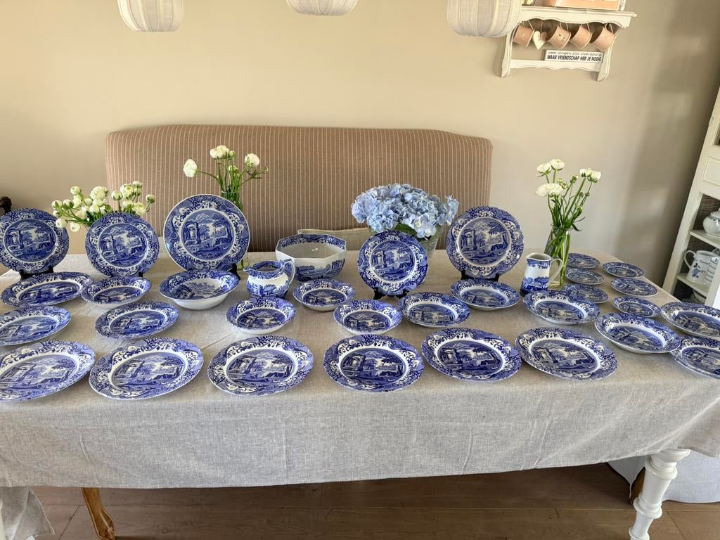 Spode Italian Blue  Engels servies in topstaat, Antiek en Kunst, Ophalen