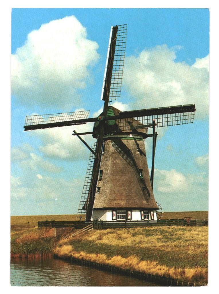 988465 Texel 80+ Molen Gelopen met postzegel, Ophalen of Verzenden, 1980 tot heden, Gelopen, Noord-Brabant