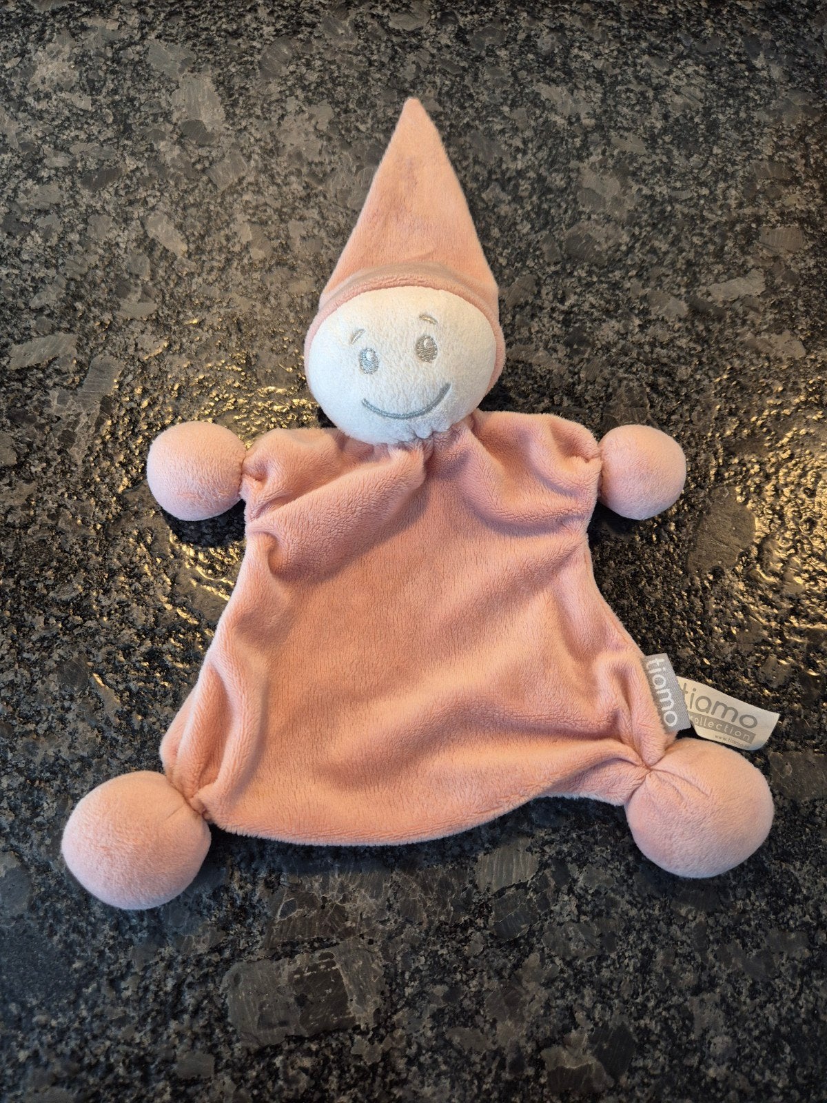 Tiamo - Knuffeldoekje Spookje zachtroze, Kinderen en Baby's, Speelgoed | Knuffels en Pluche, Ophalen of Verzenden, Overige typen