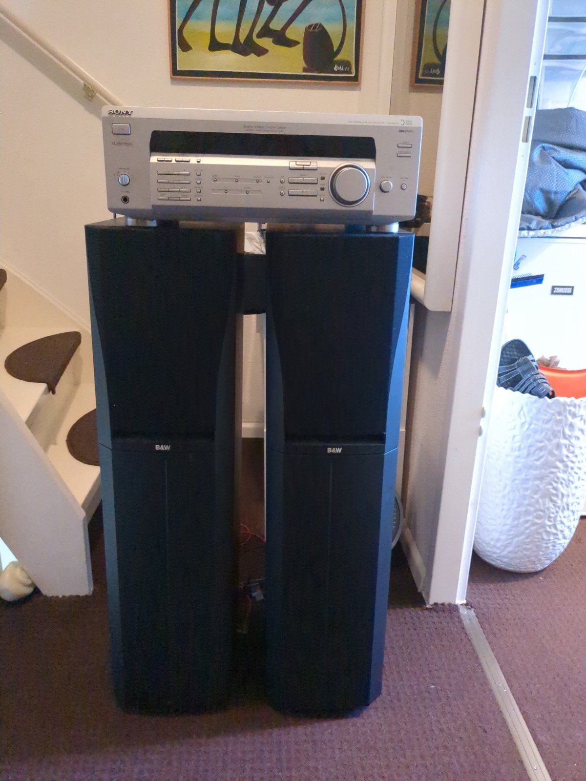 Sony stereo set met B&W speakers, Gebruikt, Sony, Speakers, Losse componenten