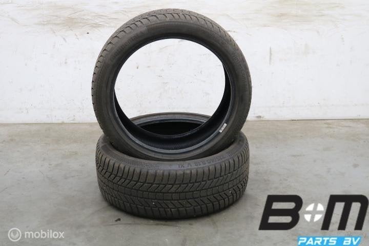 2 x 2254018 92V Conti WinterContact TS870P 6.5mm 225 40 18, Auto-onderdelen, 18 inch, Gebruikt, Winterbanden, Band(en)