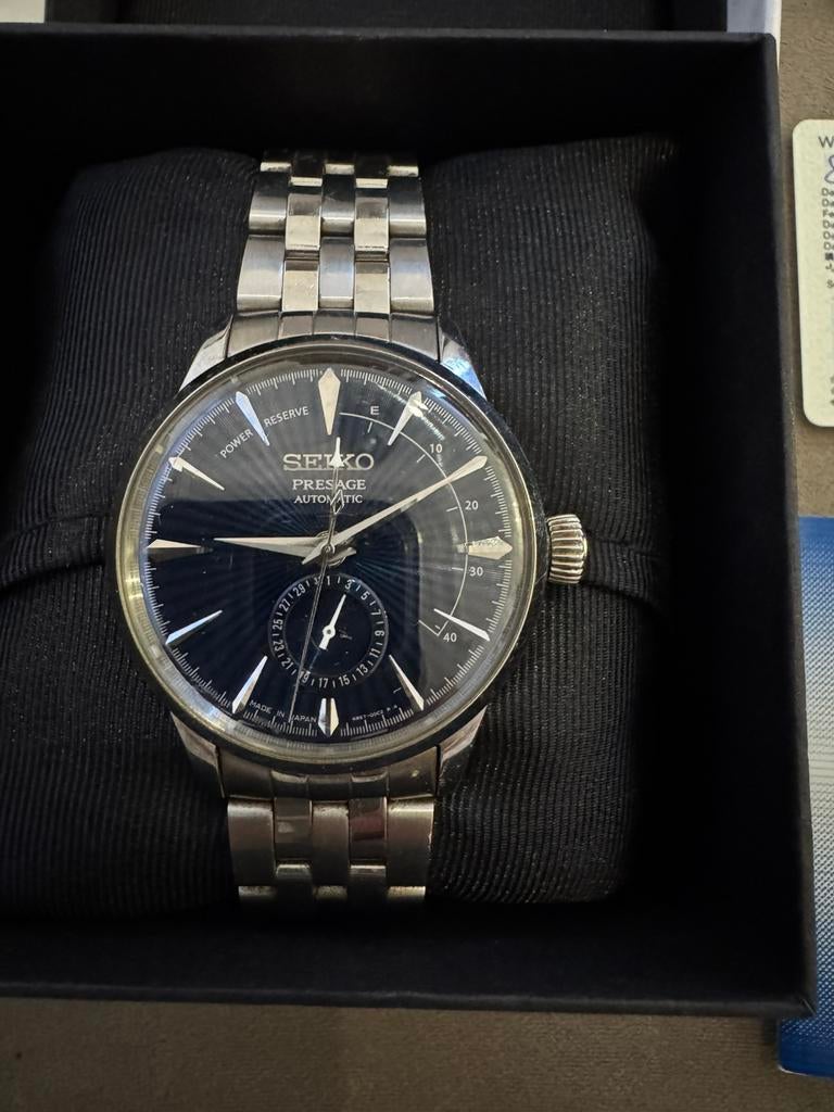 Seiko Presage Cocktail Blue Moon Power Reserve SSA347J1, Ophalen of Verzenden, Seiko