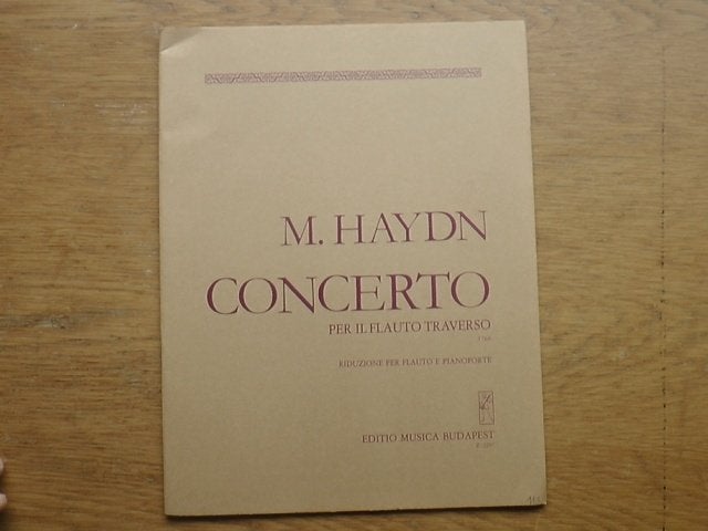 M. Haydn - Concerto per il Flauto Traverso (bladmuziek), Gebruikt, Klassiek, Piano, Ophalen of Verzenden
