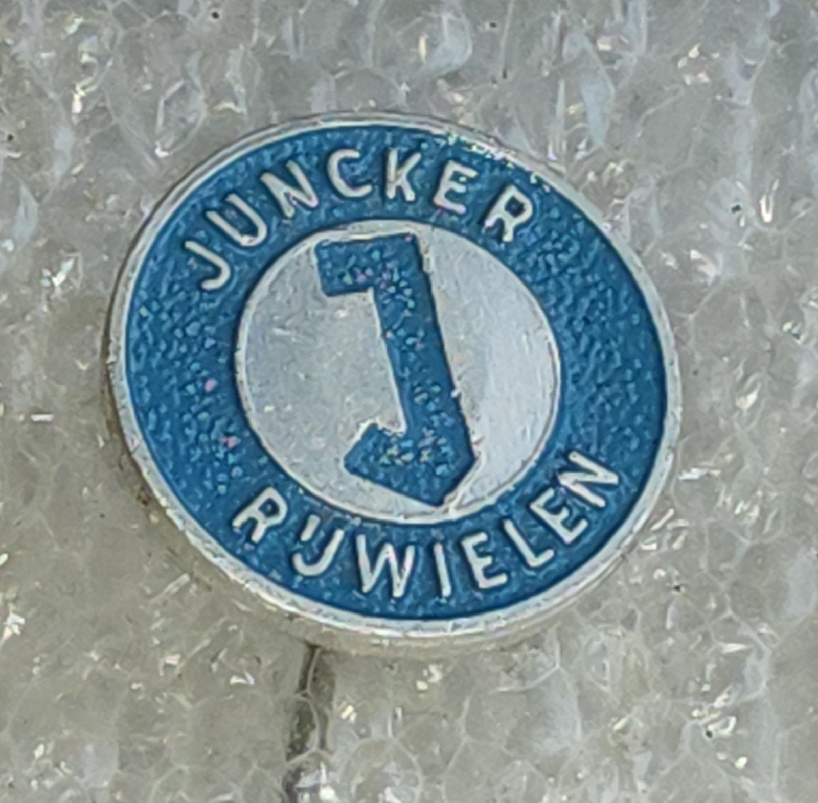 Vintage Juncker Rijwielen Speldje, Verzamelen, Ophalen of Verzenden, Gebruikt, Merk, Speldje of Pin