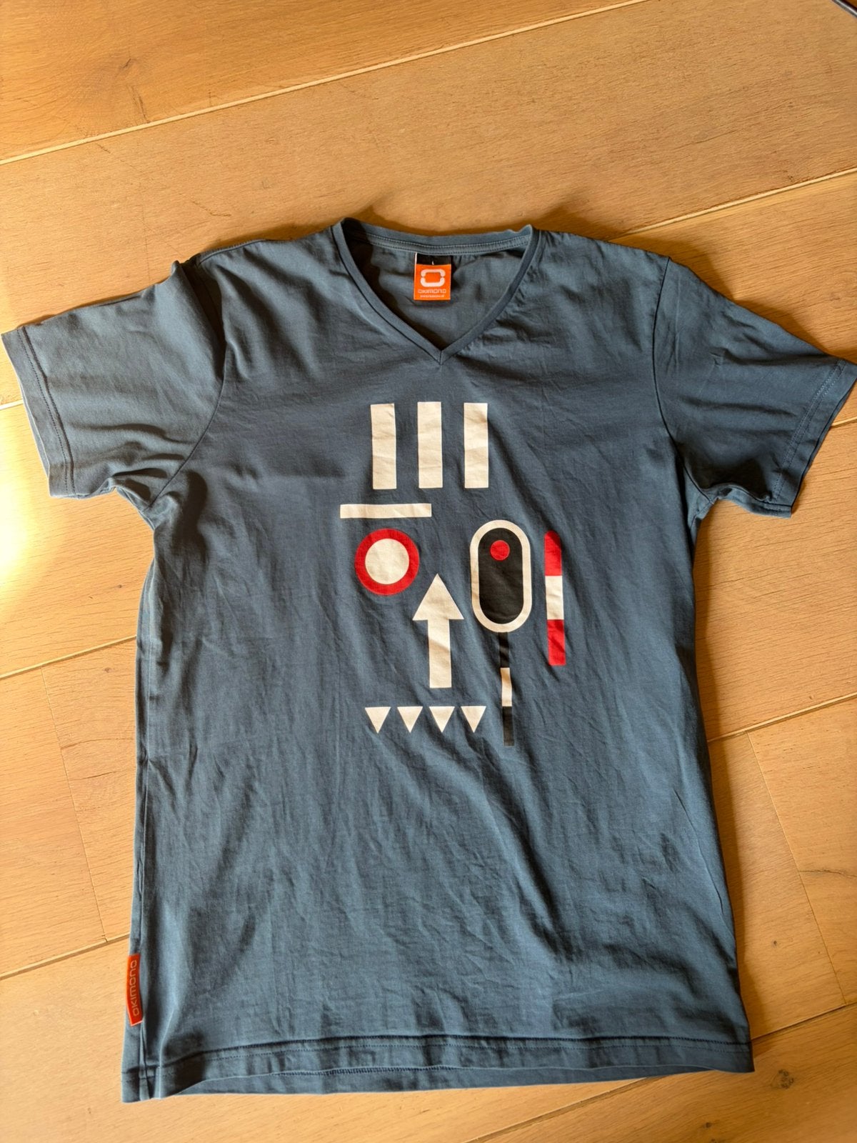 Okimono t shirt L, Ophalen of Verzenden, Gedragen, Maat 52/54 (L), Blauw