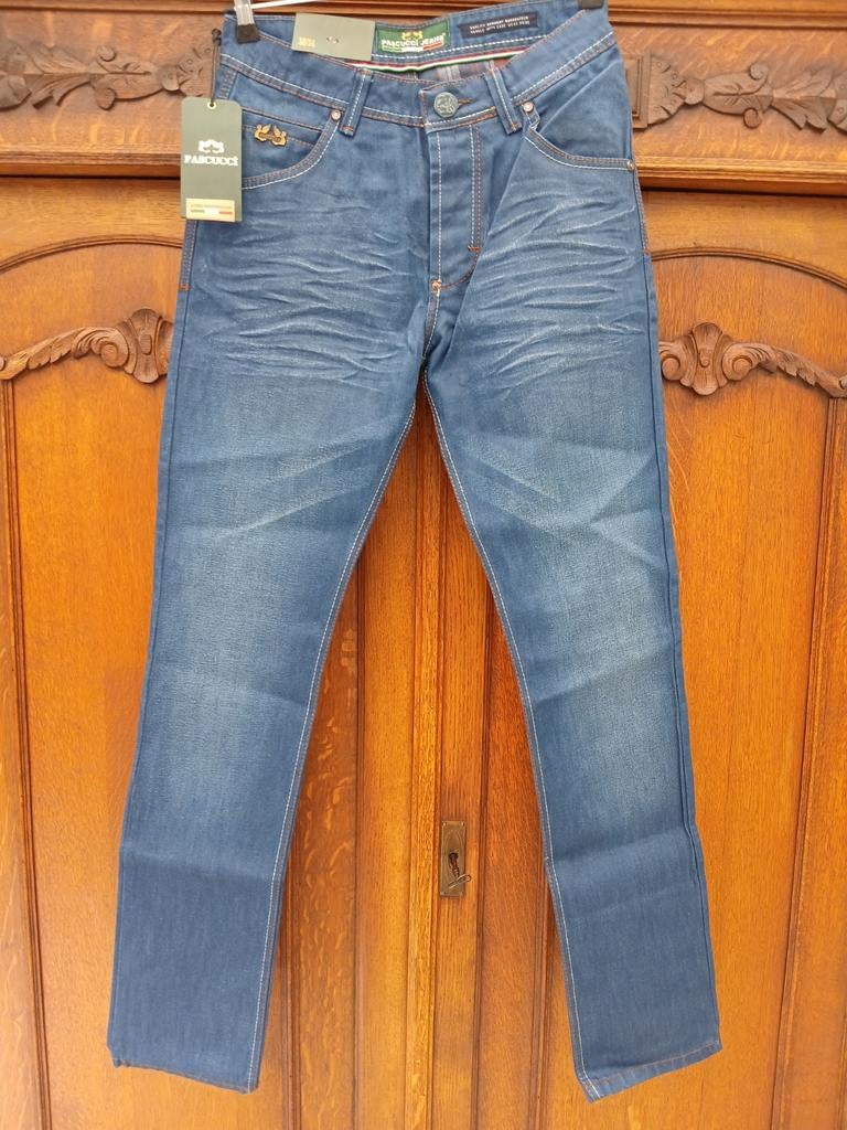 Pascucci Nieuwe Blauwe Jeans maat 30/34, Blauw, Nieuw, W32 (confectie 46) of kleiner, Ophalen of Verzenden