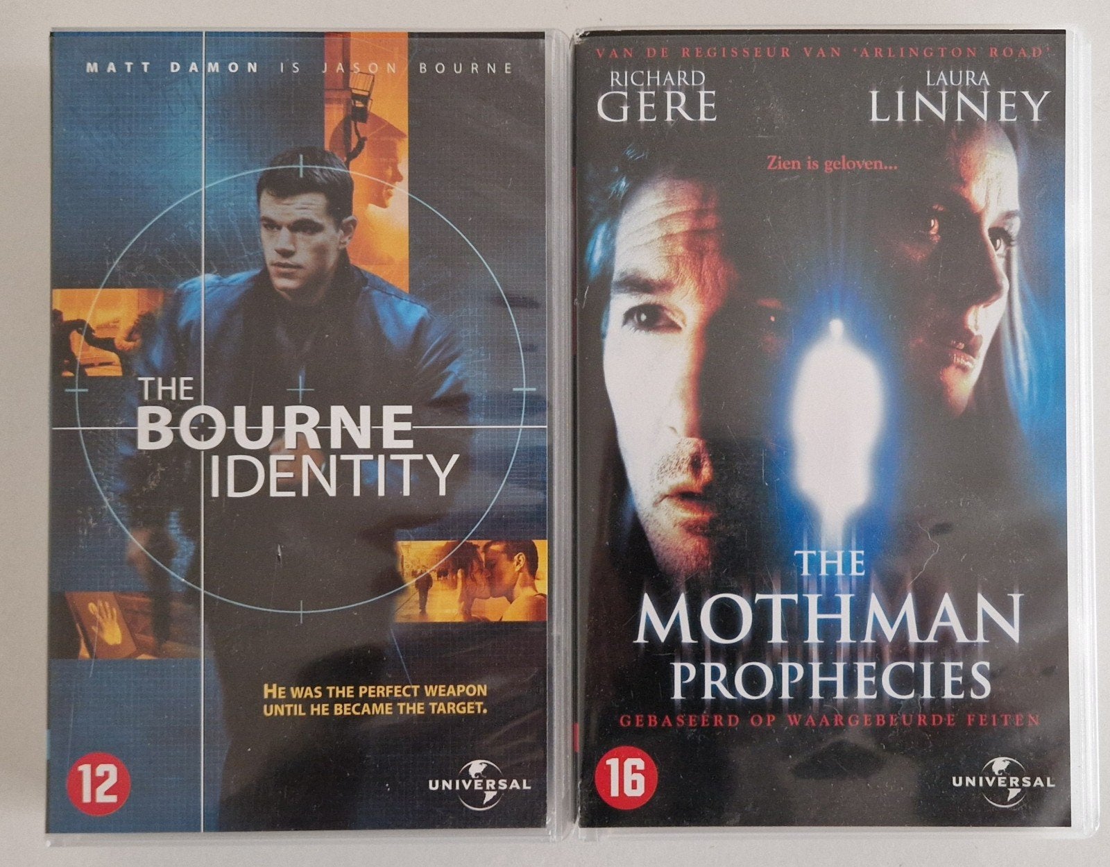The Bourne Identity & The Mothman Prophecies (VHS video), Engels, Ophalen of Verzenden, Nieuw in verpakking, Vanaf 12 jaar