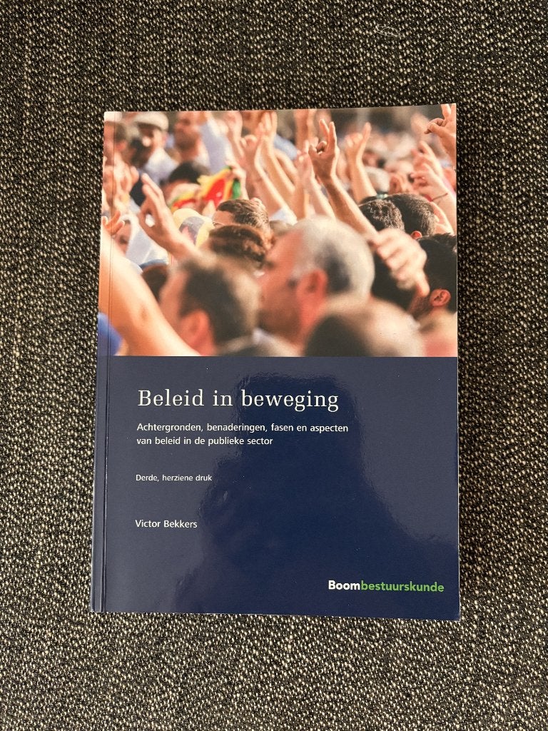 Boom Bestuurskunde - Beleid in beweging - 3e druk, Zo goed als nieuw, Boom beroepsonderwijs, Beta, HBO