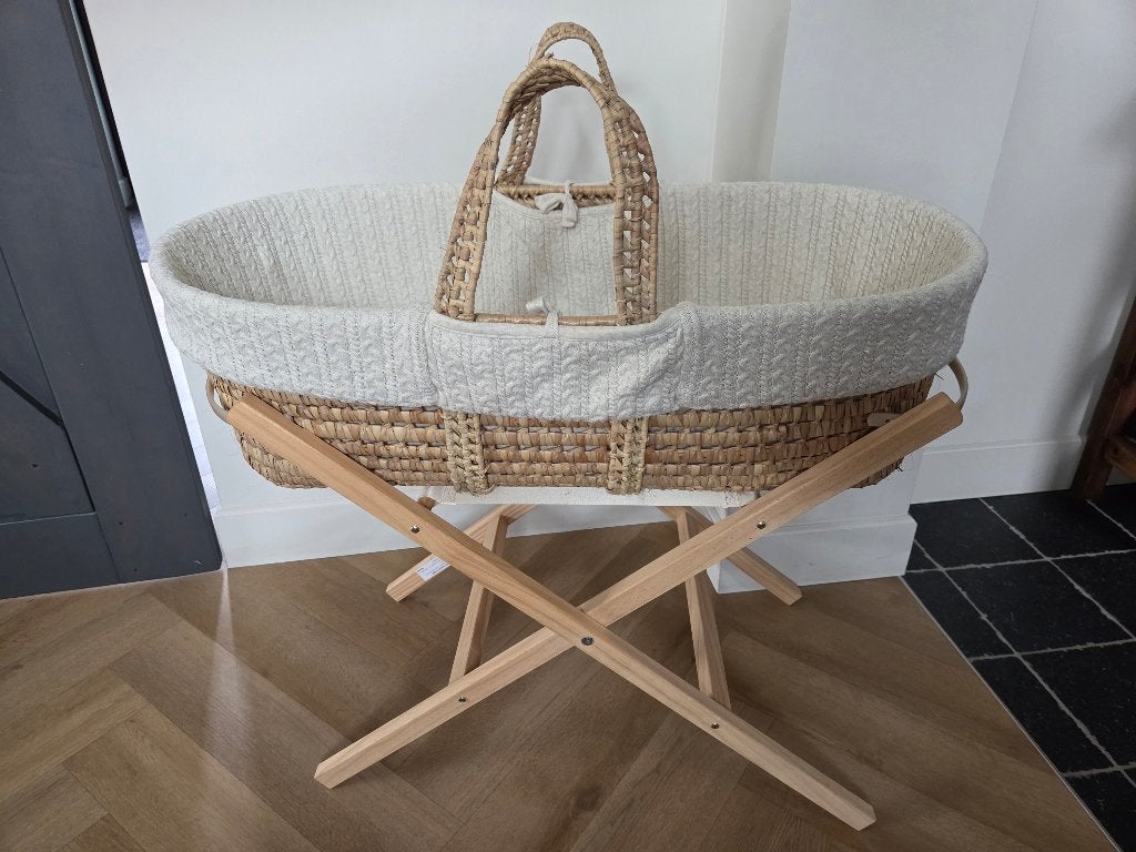Mozesmandje 'the little green sheep', Kinderen en Baby's, Babywiegjes en Ledikanten, Ophalen, Zo goed als nieuw, Wieg
