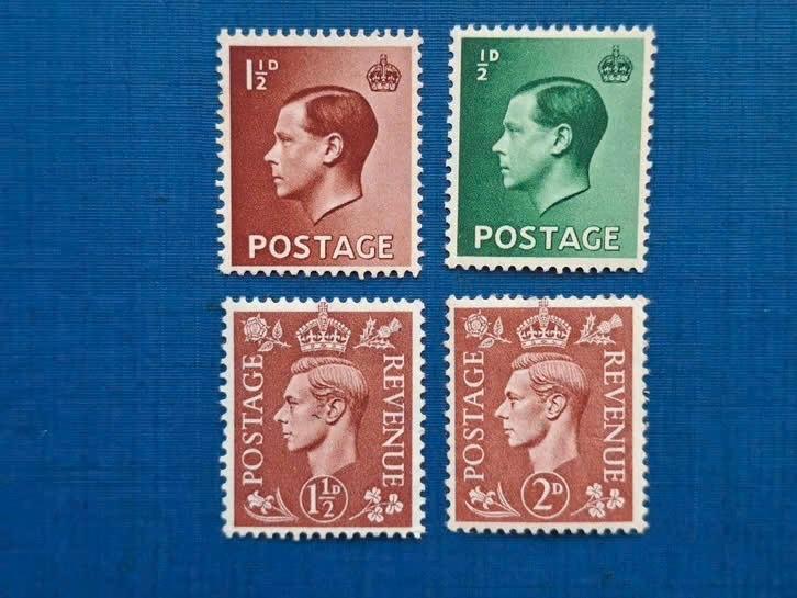 Postzegel UK 1936 en 37 PF 4 zegels George en Edward 07-05, Postzegels en Munten, Postzegels | Europa | UK, Ophalen of Verzenden