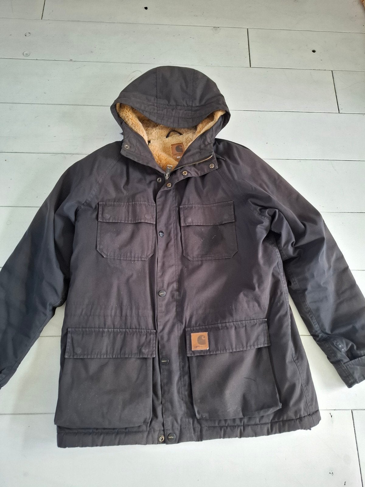 Carhartt Winterjas Maat L, Maat 52/54 (L), Zwart, Carhartt, Ophalen of Verzenden