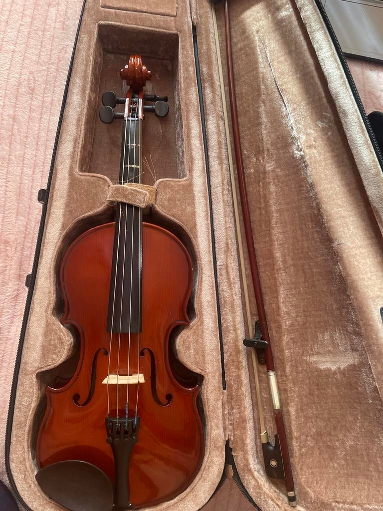 Viool met koffer en schoudersteun - Zo goed als nieuw, Muziek en Instrumenten, Strijkinstrumenten | Violen en Altviolen, Verzenden