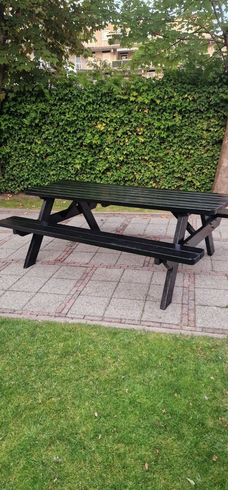 Goed onderhouden grote picknicktafel, Ophalen, Zo goed als nieuw, Inklapbaar, Rechthoekig