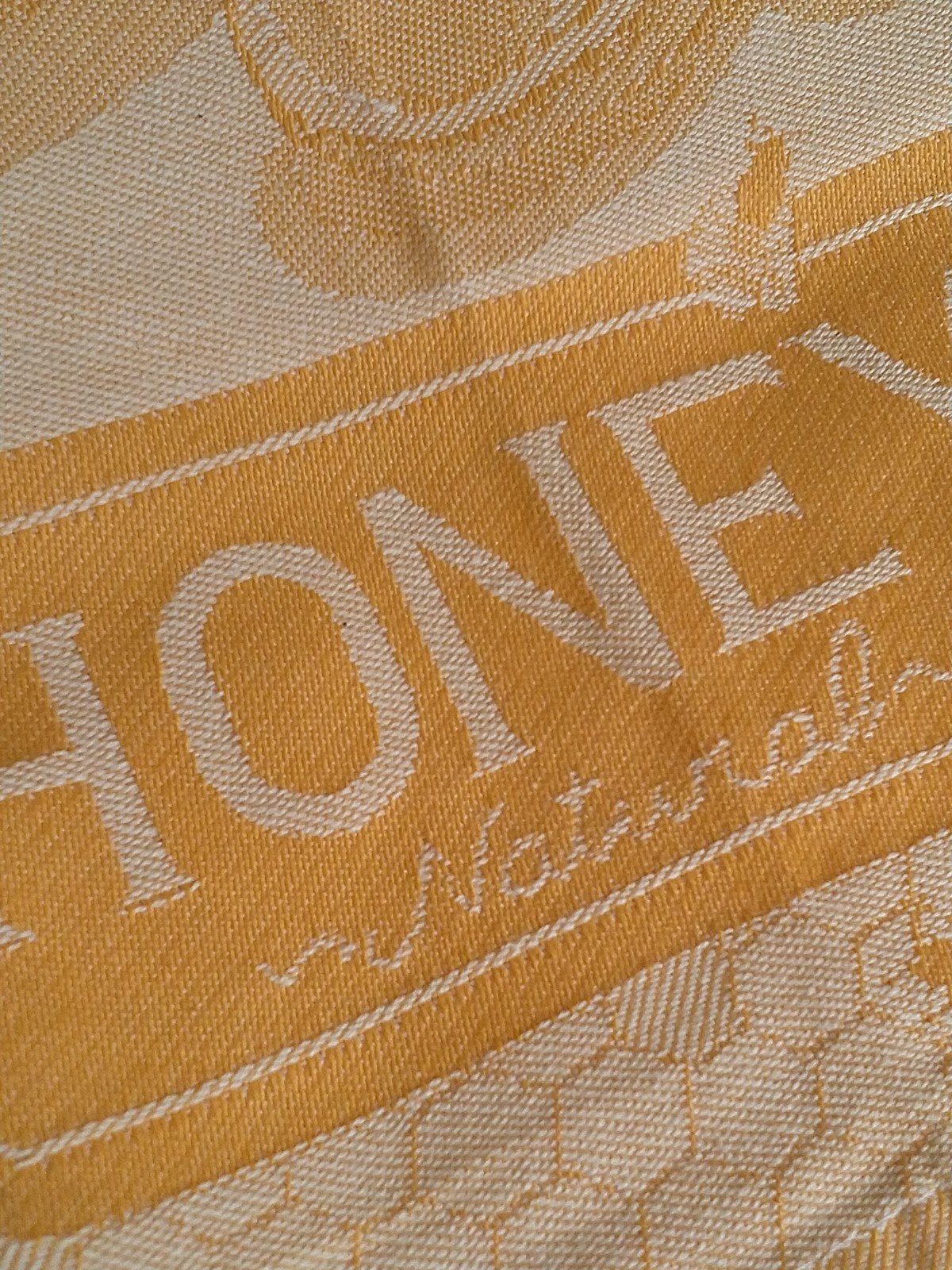 Nieuwe Belgische theedoek met honingmotief - Topkwaliteit, Ophalen of Verzenden, Nieuw, Wit