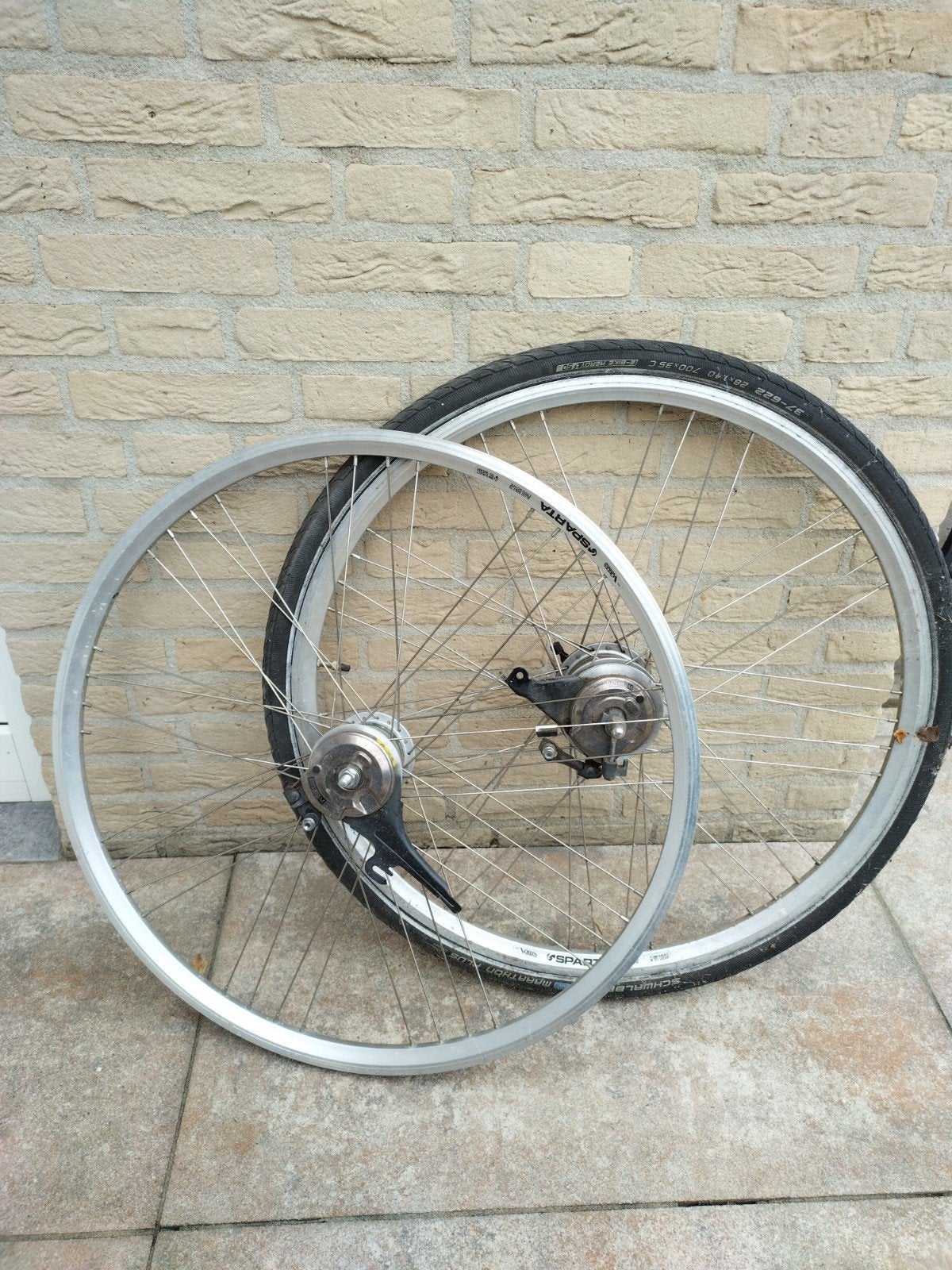 Voor- en achterwielen 28 inch Sparta, Fietsen en Brommers, Sparta, Gebruikt, Elektrische fiets, Aluminium