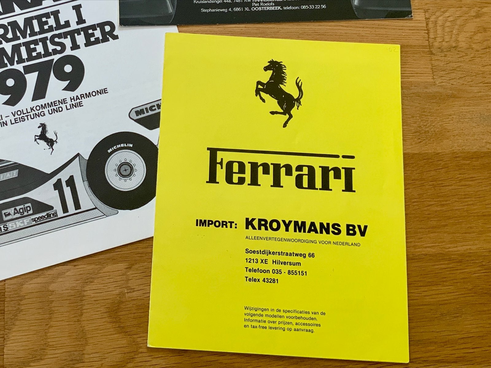 Ferrari Kroymans brochure 1981 - Zeer gewild!, Ophalen of Verzenden, Zo goed als nieuw, Ferrari