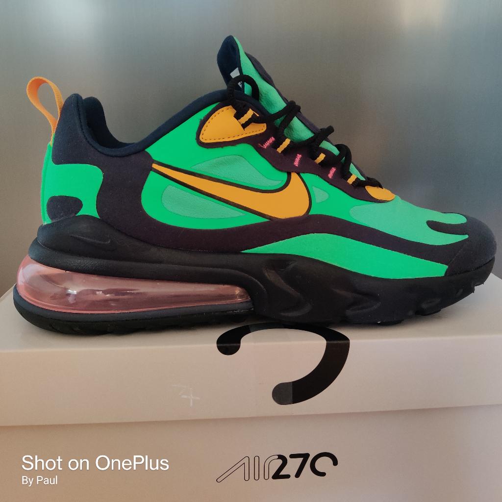 Nike Air Max 270 React : Elektro Green/Yellow Ochre Nieuw!, Kleding | Heren, Schoenen, Ophalen, Overige kleuren, Nike, Nieuw