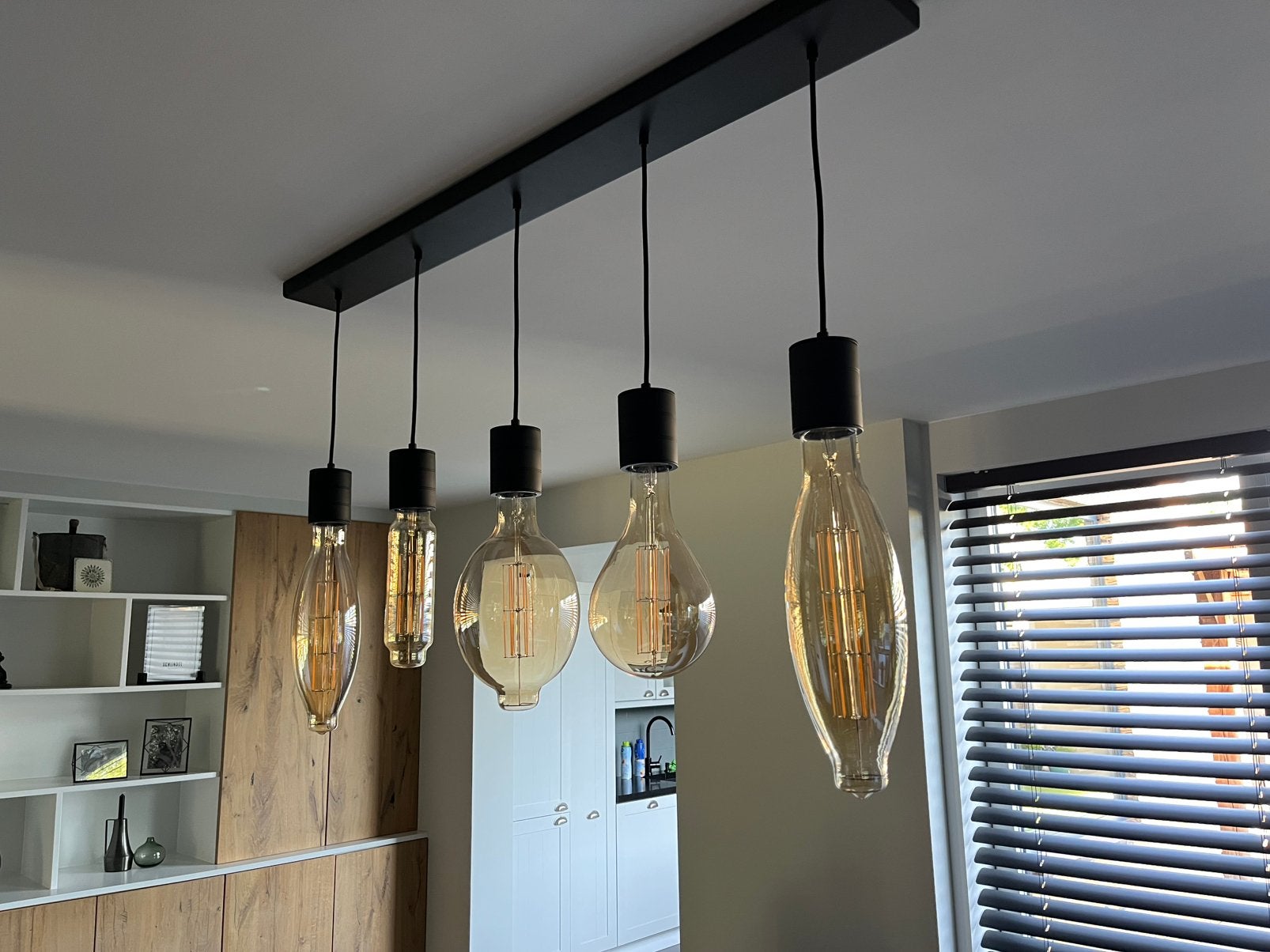 Hanglampenset met 5 pitten!, Ophalen, Zo goed als nieuw, 50 tot 75 cm