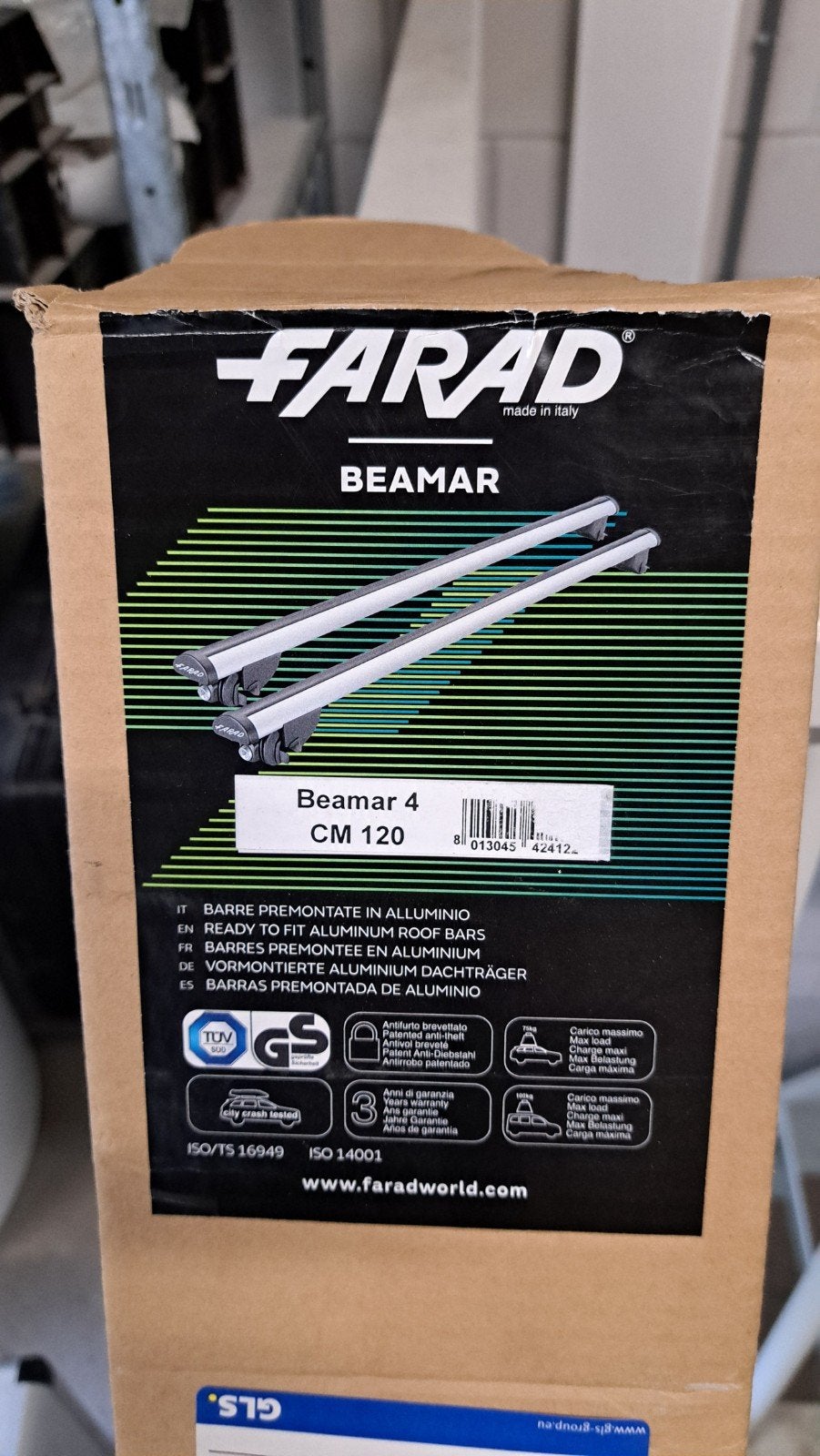 Farad Beamar 4 CM 120 Dakdragers Audi A4 B4 2013, Auto diversen, Ophalen, Zo goed als nieuw