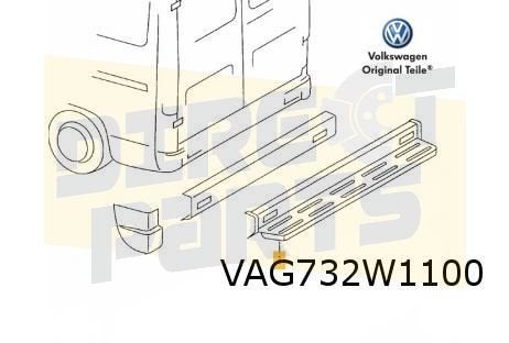 Volkswagen LT (10/96-7/06) Achterbumper (met opstap) (B41 sa, Auto-onderdelen, -, -, Nieuw, Achter