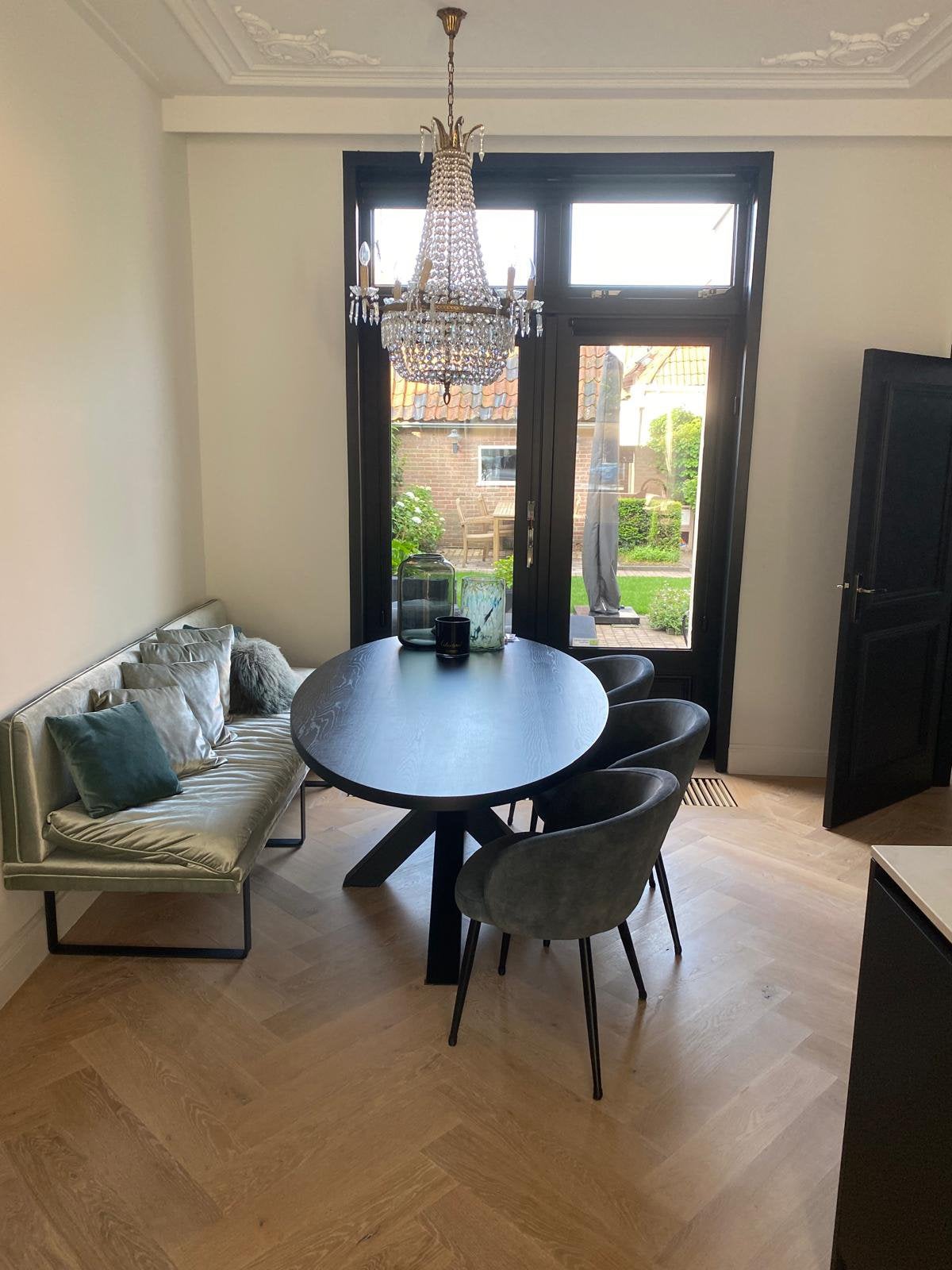 Tafel, eetbank en 3 stoelen. Doe een leuk bod!, Huis en Inrichting, Tafels | Eettafels, Ophalen