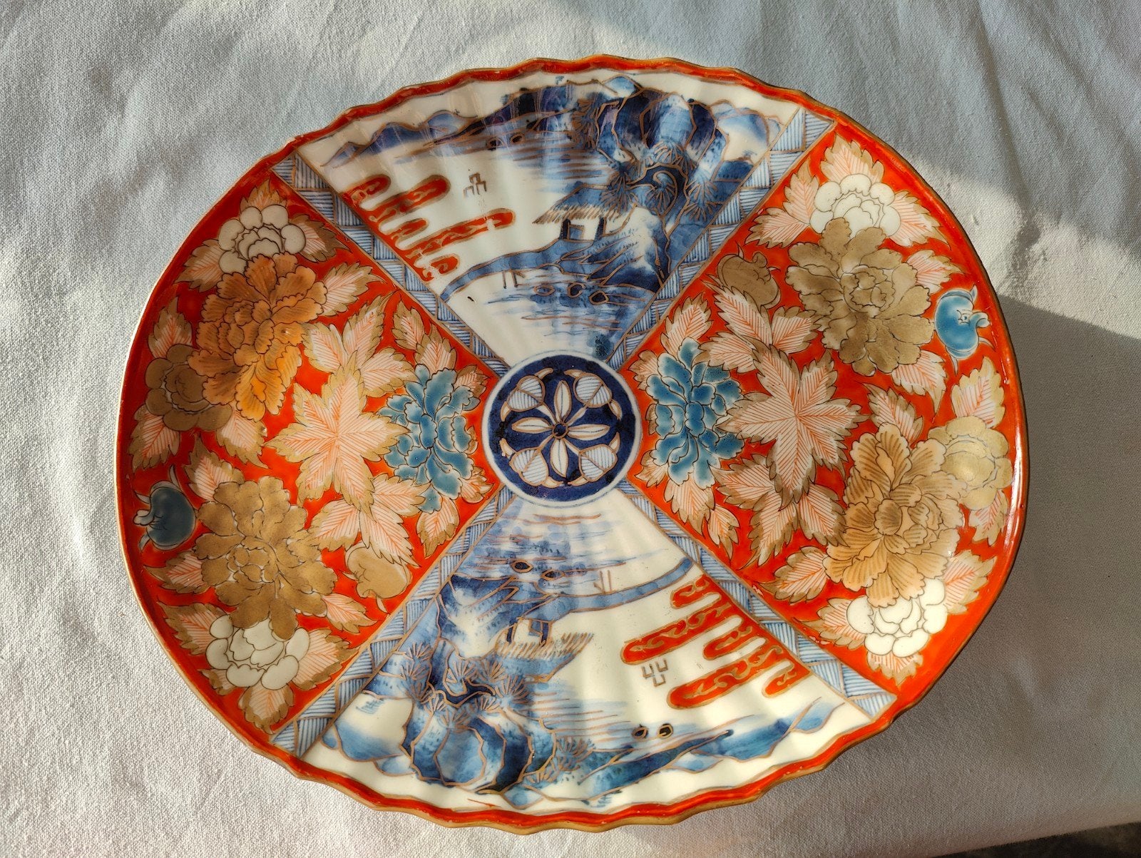 Antiek Japans Imari Oval Schaal, Ophalen of Verzenden
