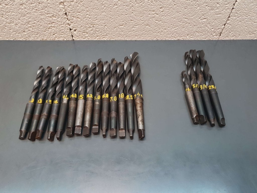 Morse Conus 2 boren 12.8 t/m 22.5mm MK2 Engelse boren, Gebruikt, Niet ingevuld, Ophalen of Verzenden, Niet ingevuld
