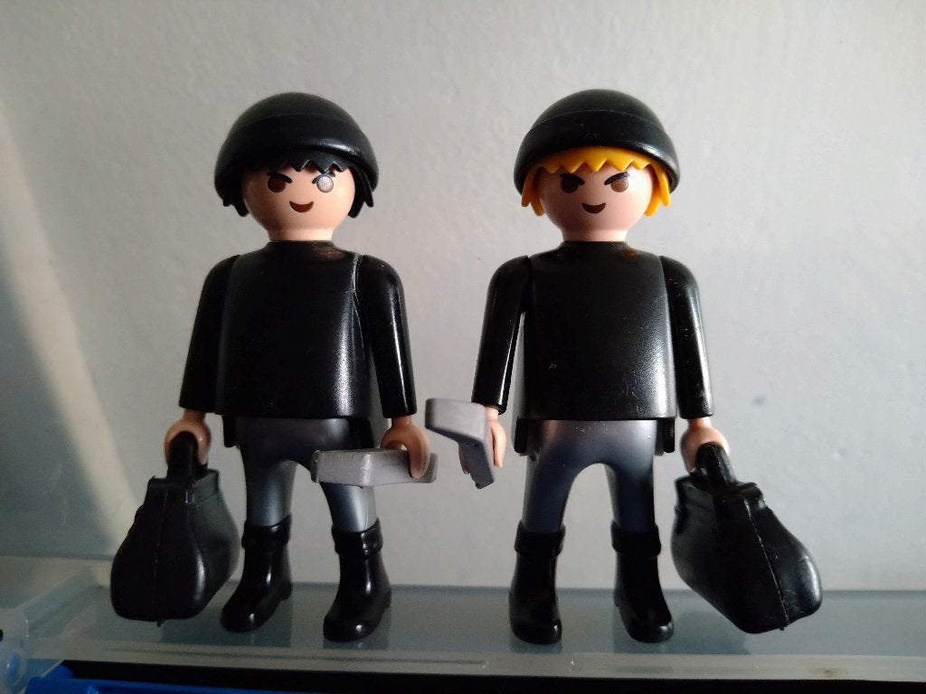 Playmobil 2 boeven met tas en breekijzer, Ophalen of Verzenden, Zo goed als nieuw