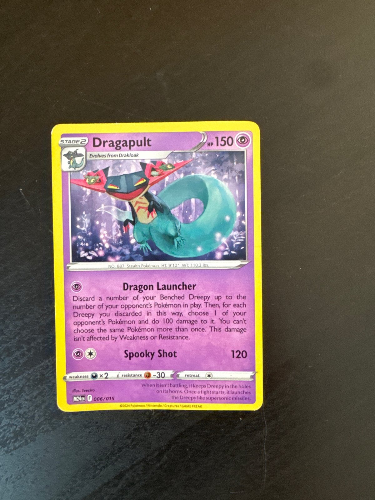 Pokémon Kaart Dragapult (006/015) - Zo goed als nieuw, Ophalen of Verzenden, Zo goed als nieuw, Losse kaart