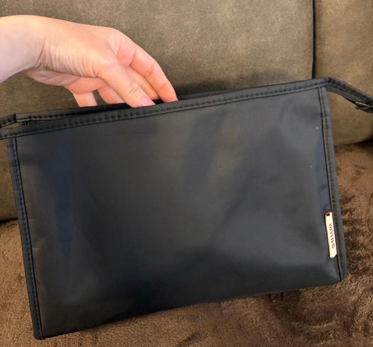 Zwart toilettasje/make-up tasje, Sieraden, Tassen en Uiterlijk, Toilettassen, Ophalen of Verzenden, Zo goed als nieuw, Zwart, Dame