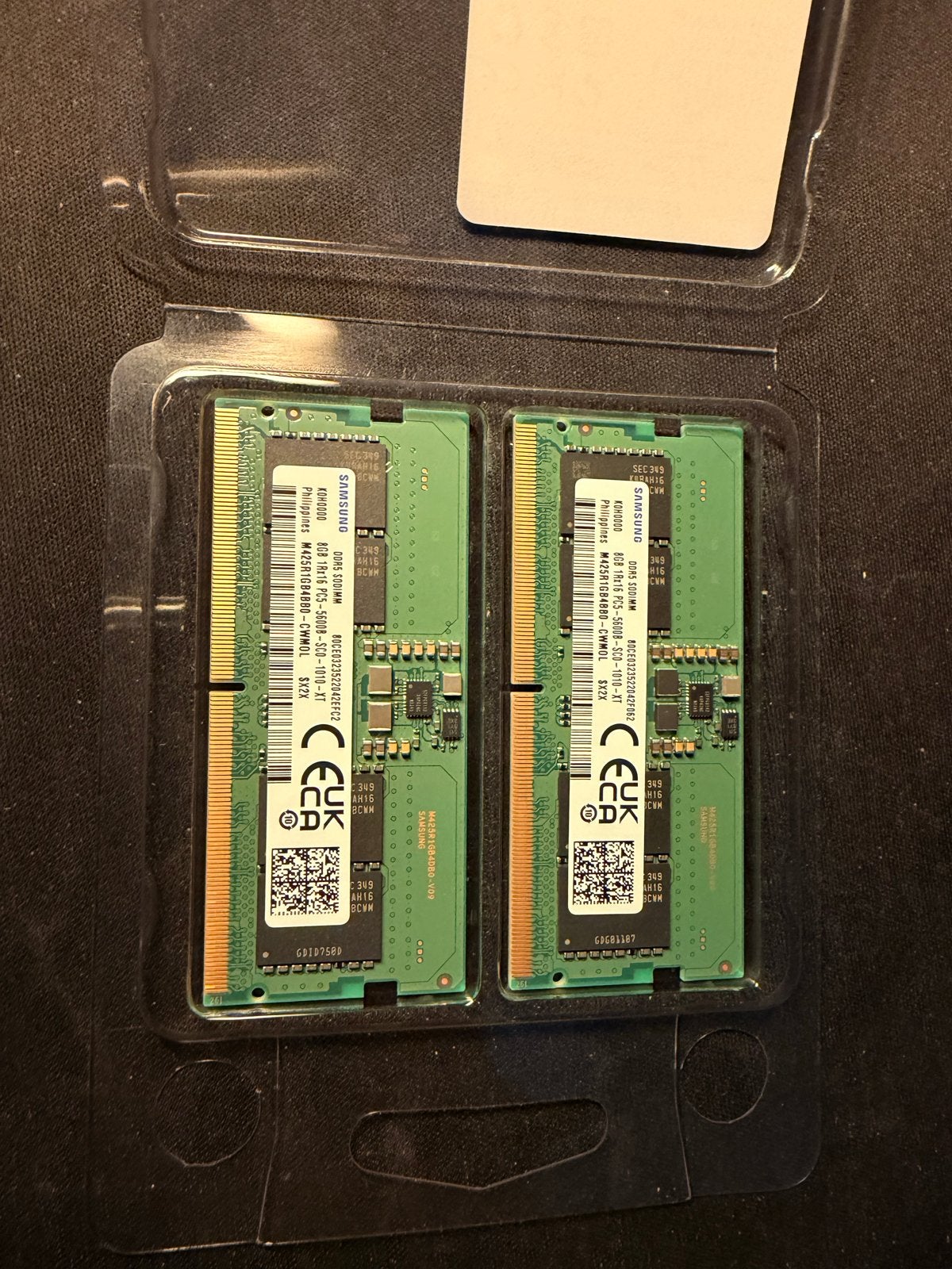 Samsung 2x 8GB DDR5 SODIMM Laptop Geheugen (Nieuw), Computers en Software, RAM geheugen, Nieuw, Ophalen of Verzenden, DDR5, Laptop