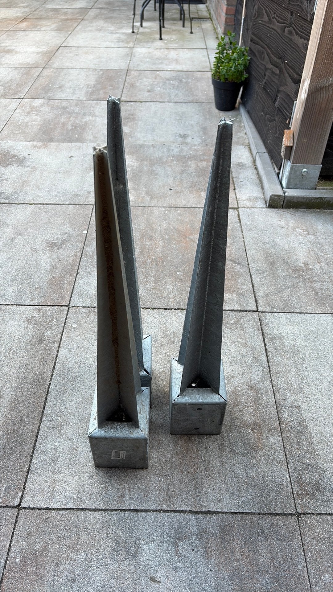 Paalpunt 12x12, Tuin en Terras, Palen, Balken en Planken, Ophalen, Zo goed als nieuw, Minder dan 180 cm, Palen