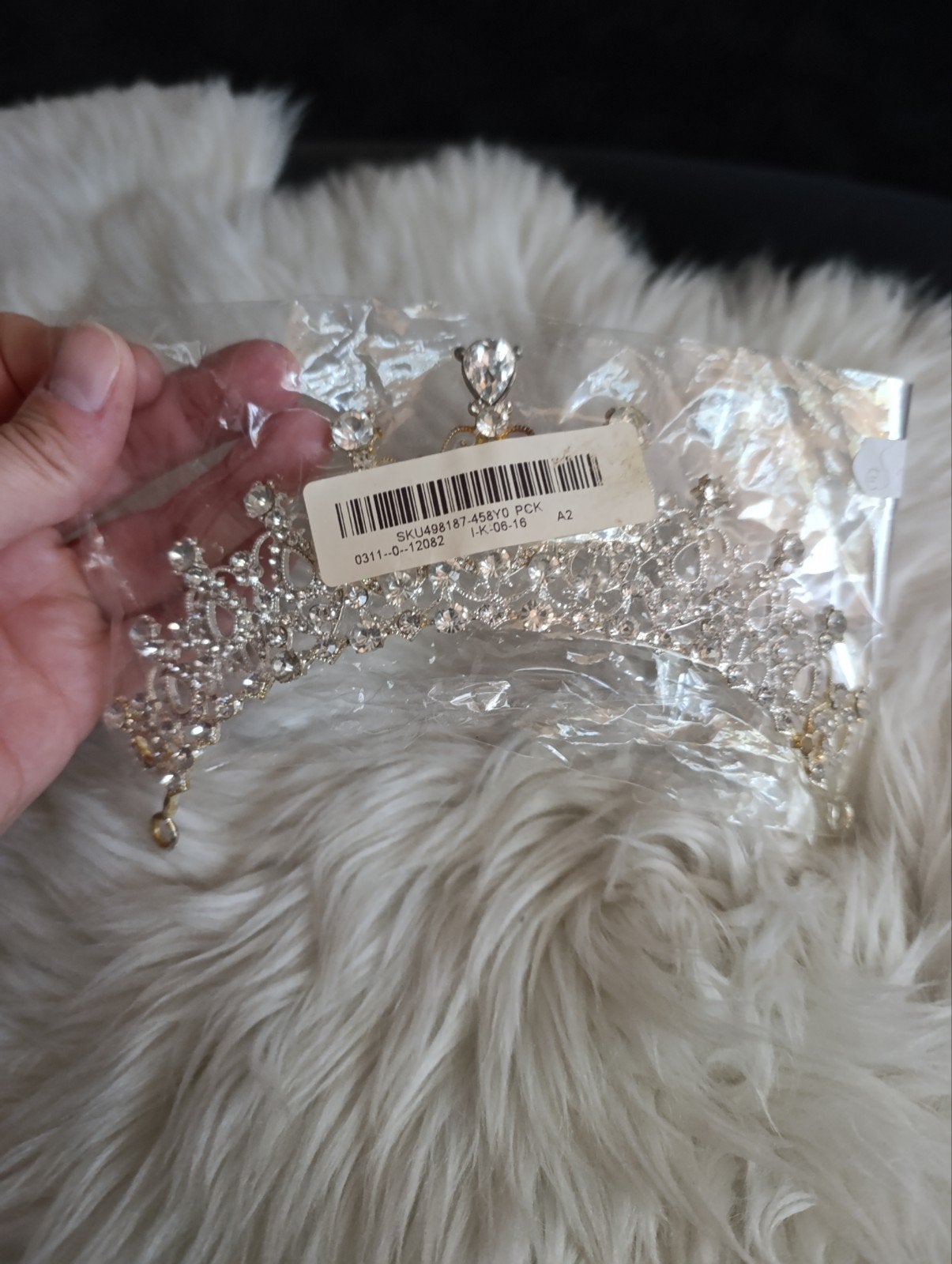 Nieuwe Strass Tiara Kroon voor Bruiloft/Feest, Ophalen of Verzenden, Nieuw