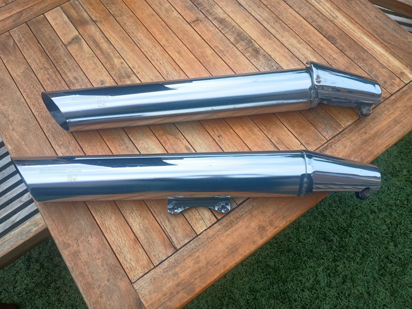 Set uitlaatdempers Suzuki VL800 Volusia 2004, Ophalen of Verzenden, Gebruikt