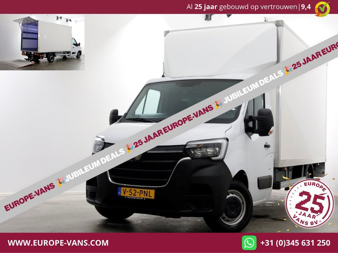 Renault Master T35 2.3 dCi 145pk Bakwagen met laadklep 960kg, Auto's, Bestelauto's, Lichtsensor, 145 pk, Achterwielaandrijving