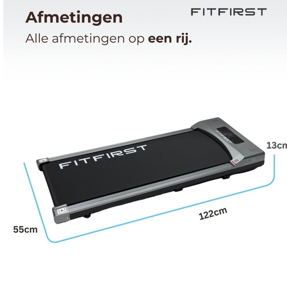 FitFirst Loopband - Compact, Verrijdbaar & Bluetooth, Ophalen