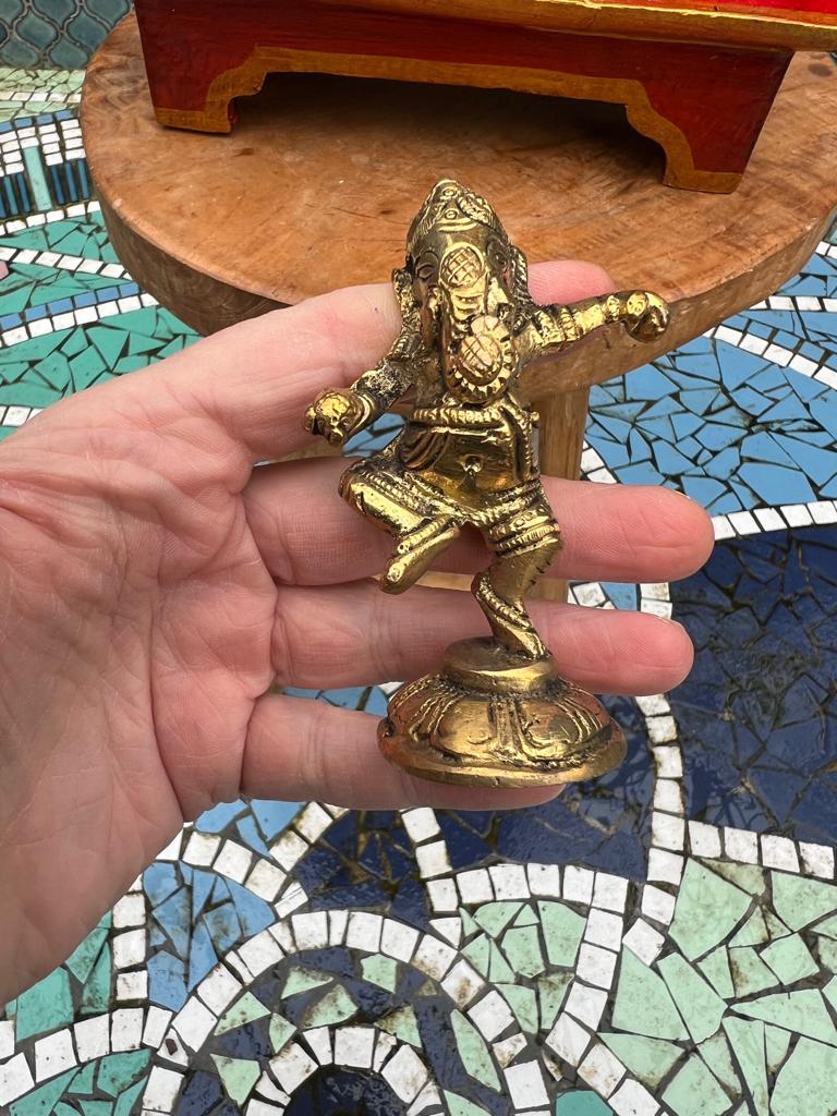 Ganesha boeddha uit India Ganesh messing 9 cm, Verburgt Vintage, Nieuw, Ophalen of Verzenden, https://verburgtvintage.nl/#contact