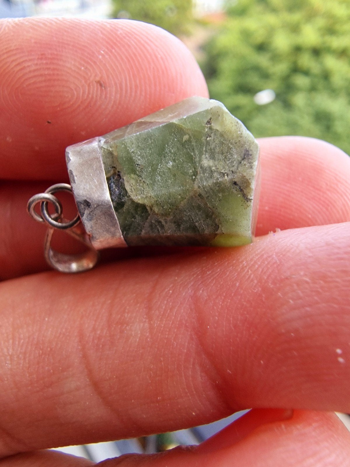 Peridot Zilveren Hanger N378 - 4g, 34mm, 18x17mm, Ophalen of Verzenden, CSJ, Csj, 2263cc